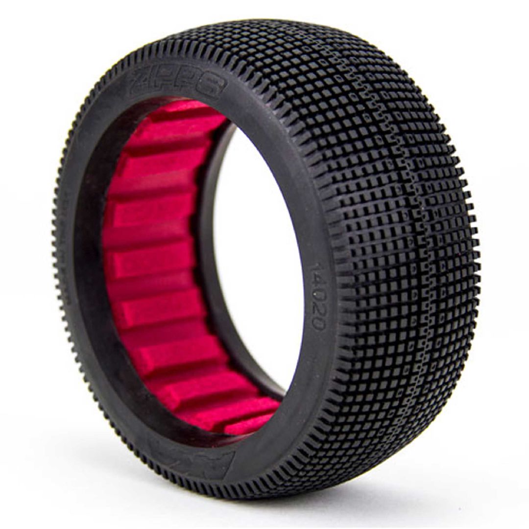 AKA Products 1/8 Buggy Zipps Soft LW Tire w/ Red Insert (2) – image 2