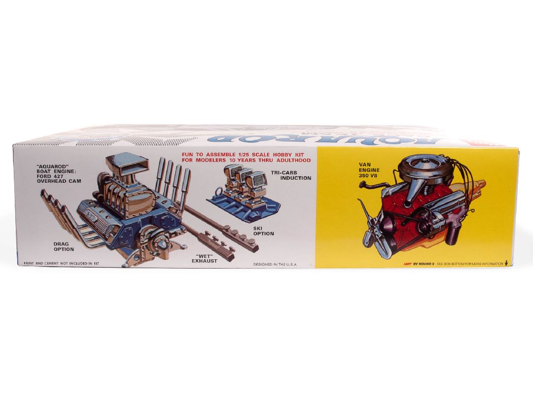 AMT 1/25 Aqua Rod Race Team 1975 Chevy Van, Race Boat & Trailer – image 4