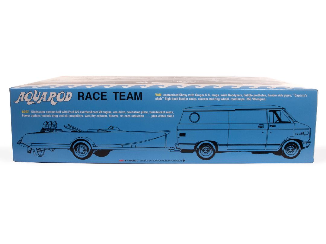 AMT 1/25 Aqua Rod Race Team 1975 Chevy Van, Race Boat & Trailer – image 5