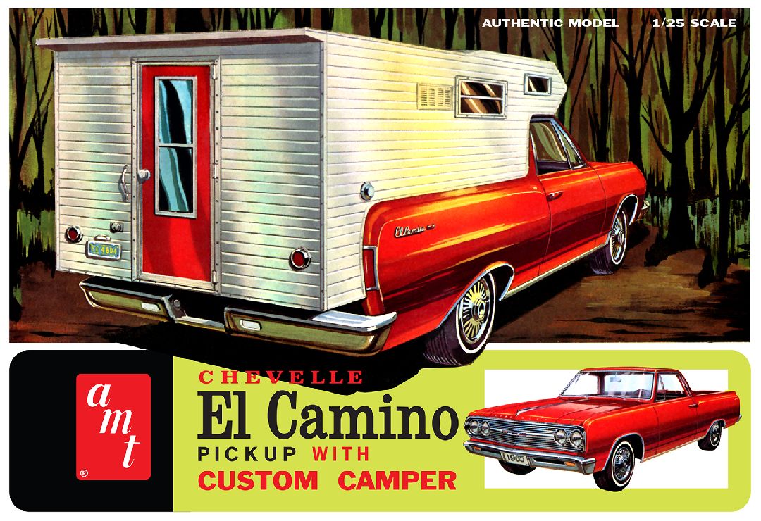AMT 1/25 1965 Chevy El Camino w/Camper – image 4