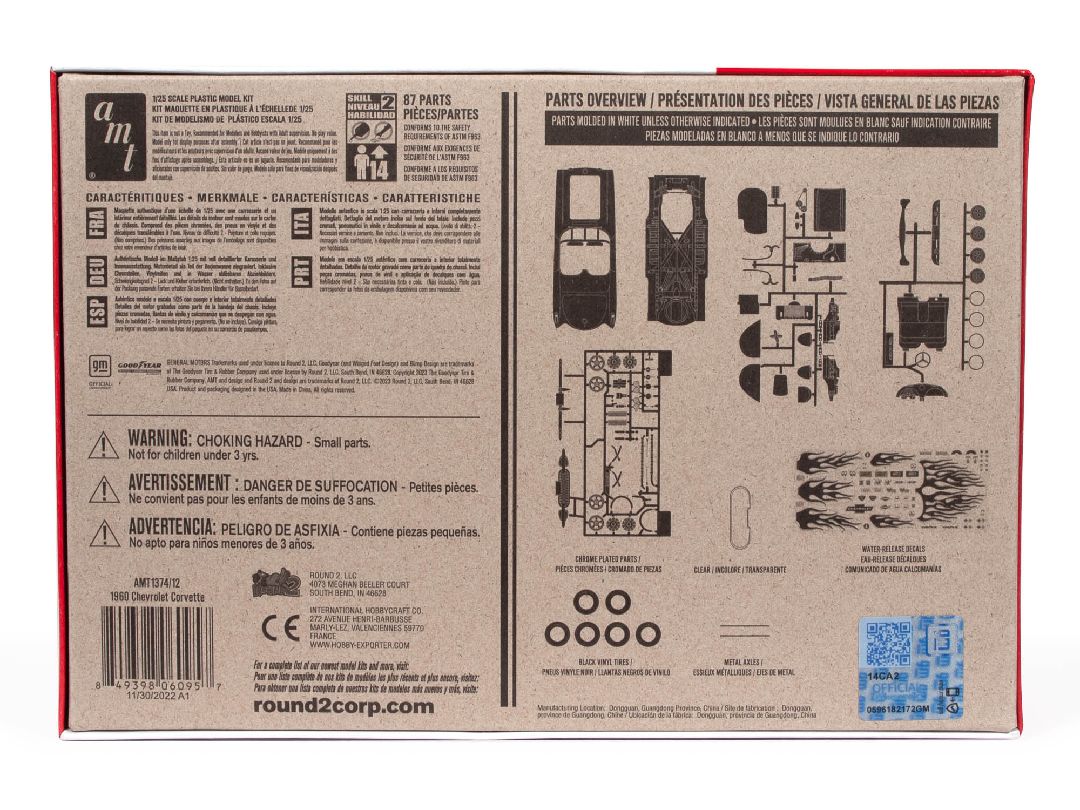 AMT 1/25 1960 Chevrolet Corvette Model Kit (Level 2) – image 3