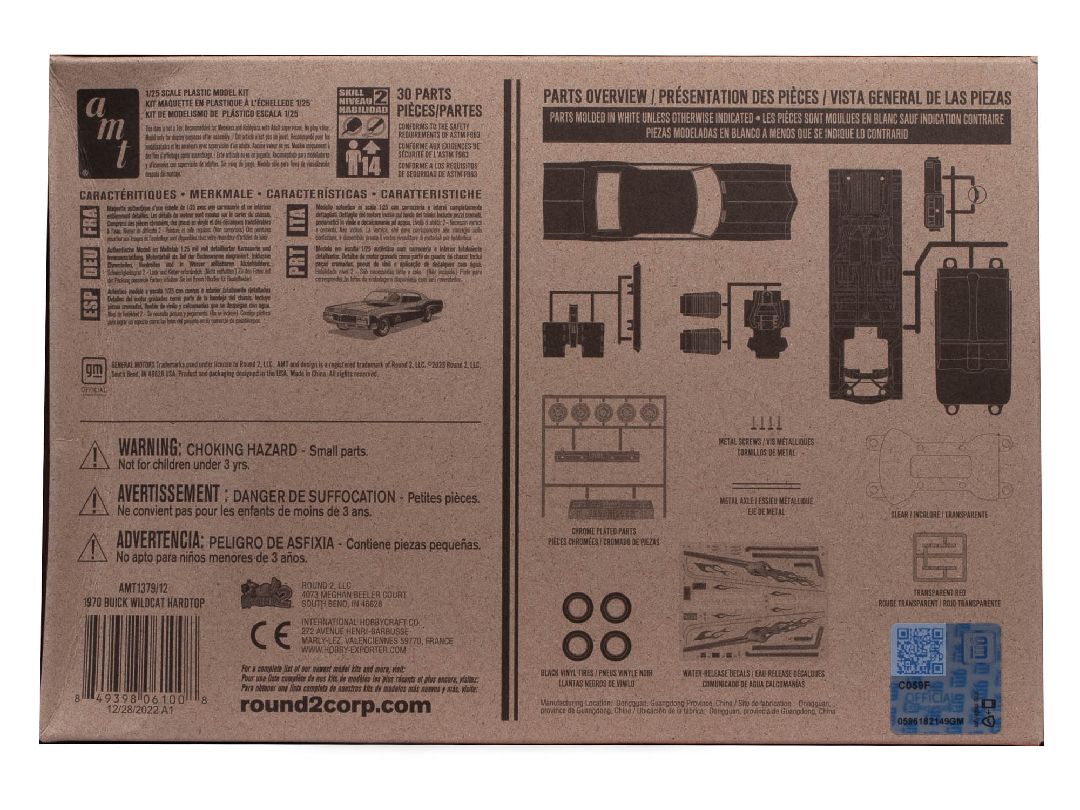 AMT 1/25 1970 Buick Wildcat Hardtop Model Kit (Level 2) – image 3