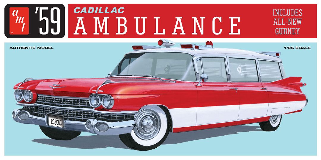 AMT 1/25 1959 Cadillac Ambulance With Gurney – image 2