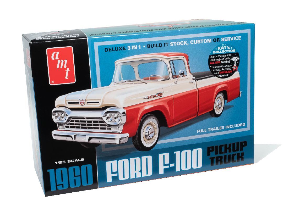 AMT 1/25 1960 Ford F-100 Pickup With Trailer (New Tooling) – image 6