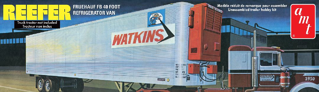 AMT 1/25 Fruehauf 40' Reefer Trailer Watkins – image 2