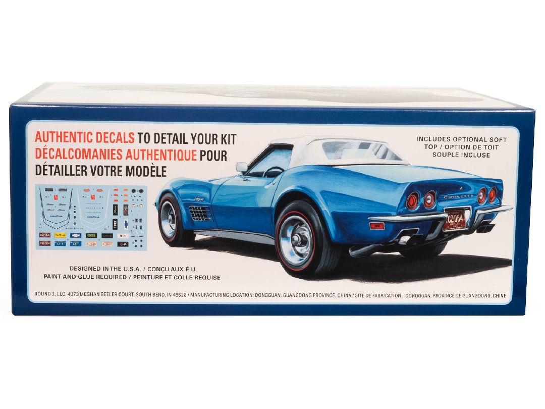 AMT 1/25 1972 Chevy Corvette Roadster Model Kit – image 4