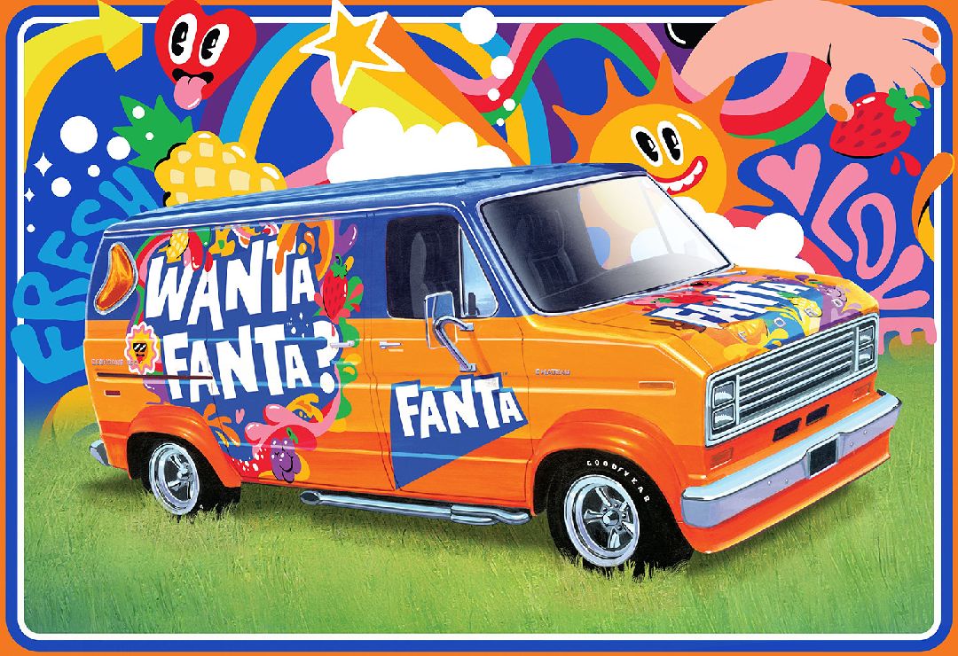 AMT 1/25 1977 Ford Custom Van Fanta (Level 2) – image 2