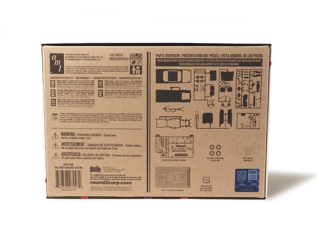 AMT 1960 Ford Starliner Custom  1/25 Model Kit (Level 2) – image 4