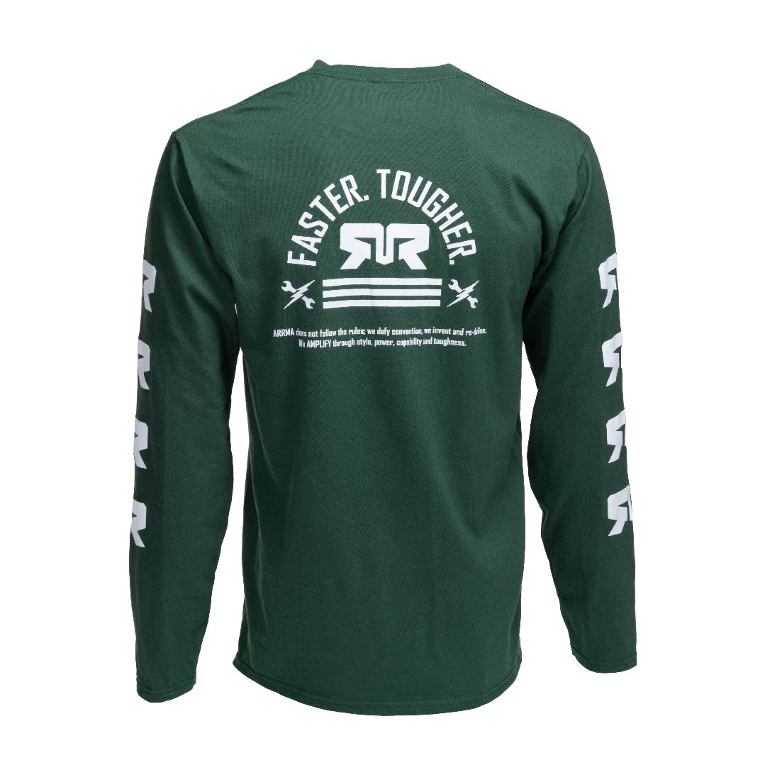 Arrma Faster. Tougher. Longsleeve Green, Large – image 2