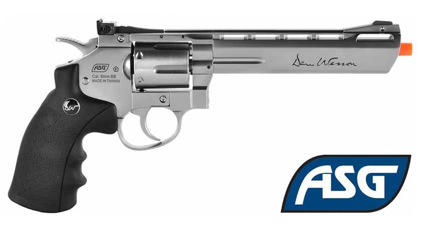 ASG Dan Wesson, MB, 6" CO2 Non-Blowback Revolver - Silver – image 2
