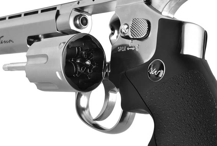 ASG Dan Wesson, MB, 6" CO2 Non-Blowback Revolver - Silver – image 3