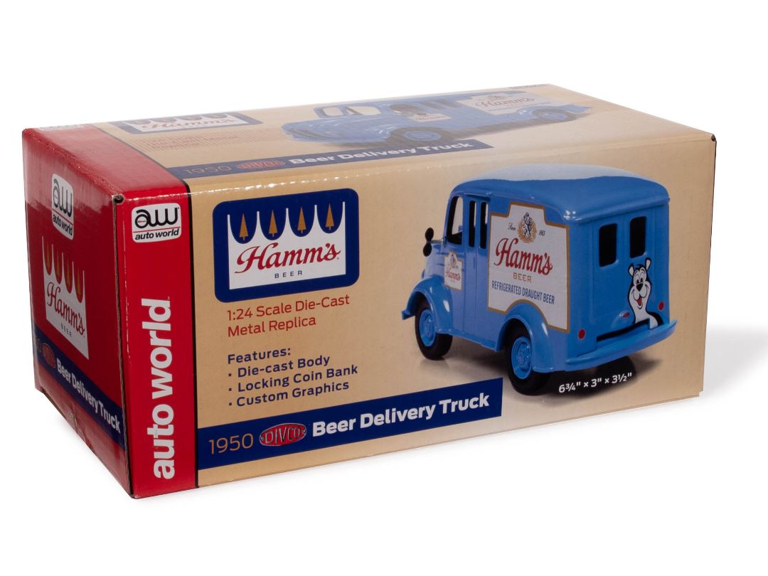 Auto World 1/24 1950 Divco Delivery Truck Hamms Beer – image 2