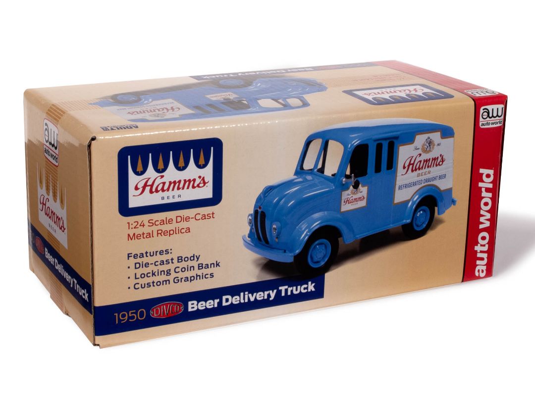 Auto World 1/24 1950 Divco Delivery Truck Hamms Beer – image 3