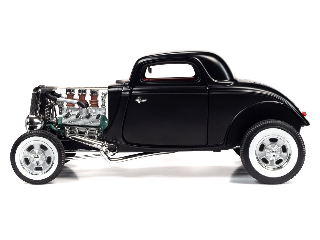 Auto World 1/18 1934 Ford 3 Window Coupe High Boy Hot Rod - Blk – image 4