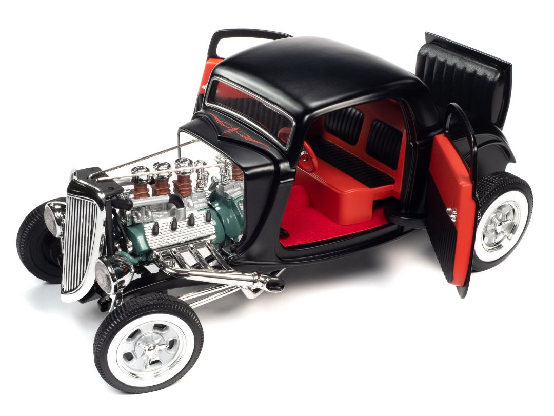 Auto World 1/18 1934 Ford 3 Window Coupe High Boy Hot Rod - Blk – image 7