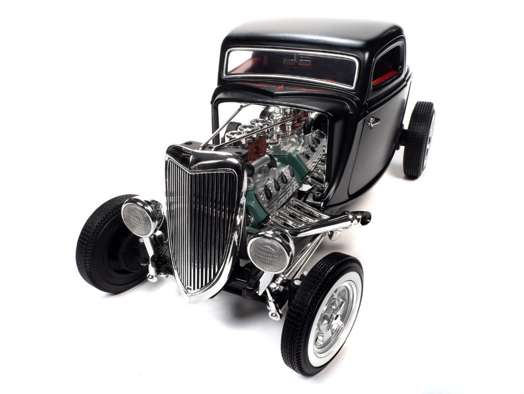 Auto World 1/18 1934 Ford 3 Window Coupe High Boy Hot Rod - Blk – image 9