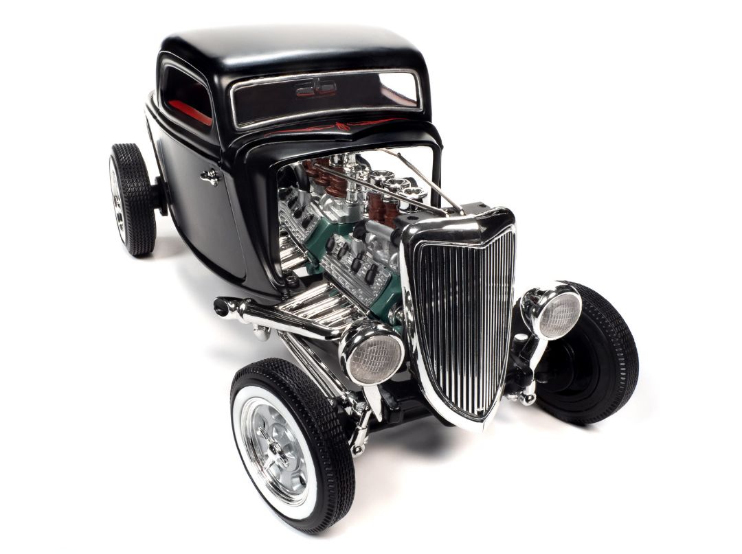 Auto World 1/18 1934 Ford 3 Window Coupe High Boy Hot Rod - Blk – image 10