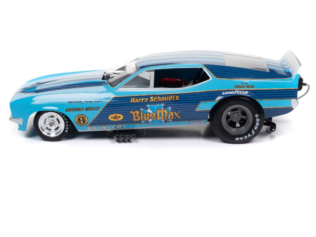 Auto World 1/18 Blue Max 1973 Ford Mustang Funny Car - Blue – image 2