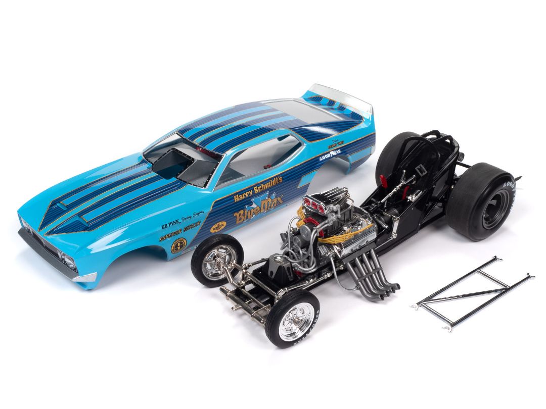 Auto World 1/18 Blue Max 1973 Ford Mustang Funny Car - Blue – image 7