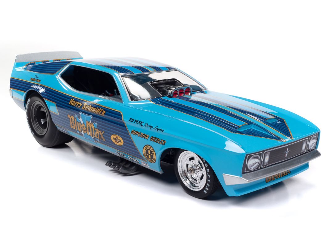 Auto World 1/18 Blue Max 1973 Ford Mustang Funny Car - Blue – image 9