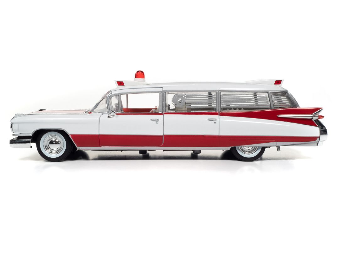 Auto World 1/18 1959 Cadillac Eldorado Ambulance - White & Red – image 3