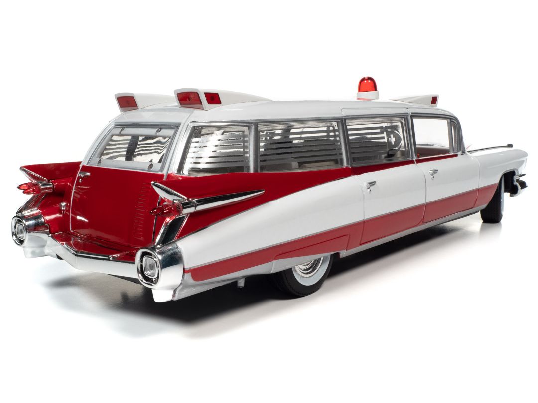 Auto World 1/18 1959 Cadillac Eldorado Ambulance - White & Red – image 6