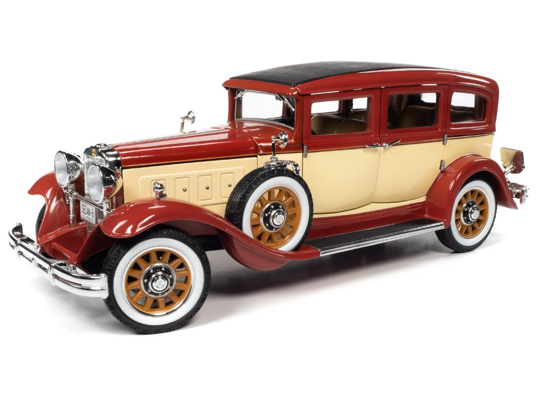 Auto World 1/18 1931 Peerless Master 8 Sedan - Maroon & Cream – image 8