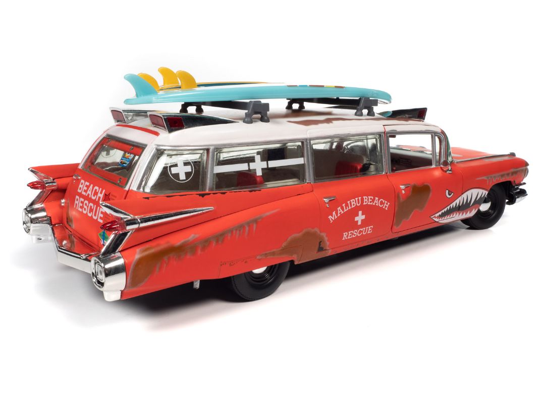 Auto World 1/18 1959 Cadillac Eldorado Ambulance Surf Shark – image 3