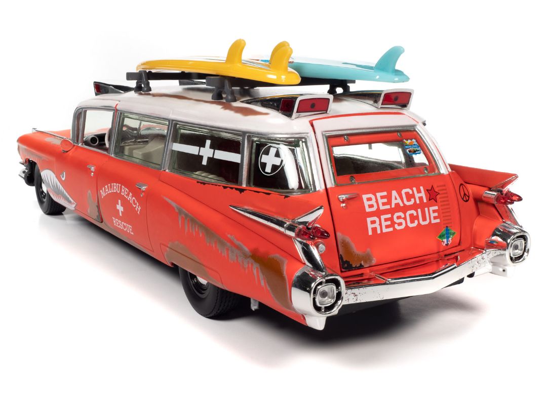 Auto World 1/18 1959 Cadillac Eldorado Ambulance Surf Shark – image 7
