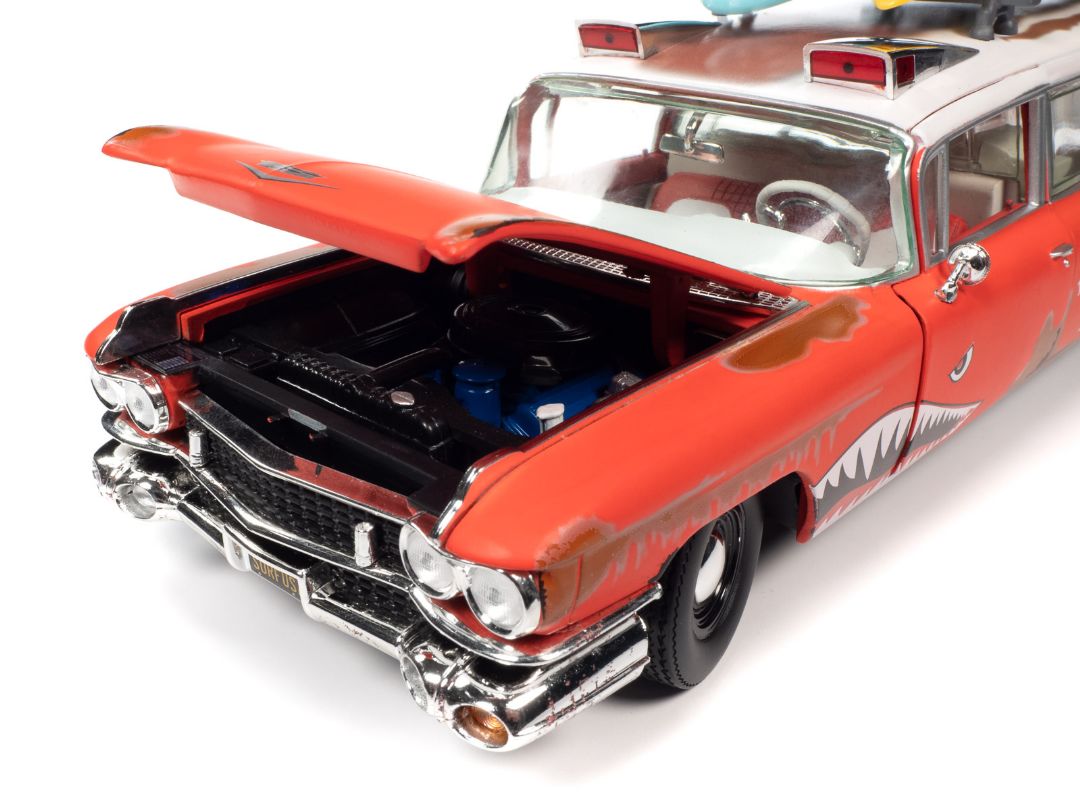 Auto World 1/18 1959 Cadillac Eldorado Ambulance Surf Shark – image 10