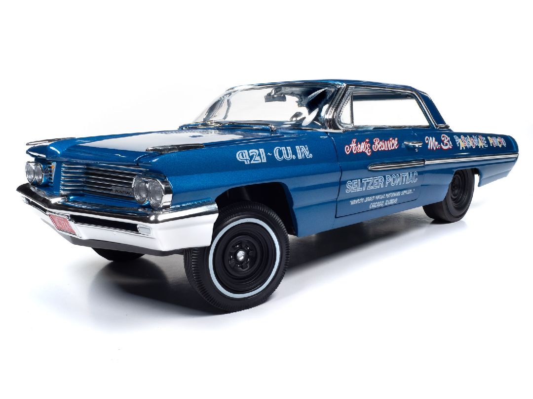 Auto World 1/18 1962 Pontiac Catalina HT Legends 1/4 Mile – image 6