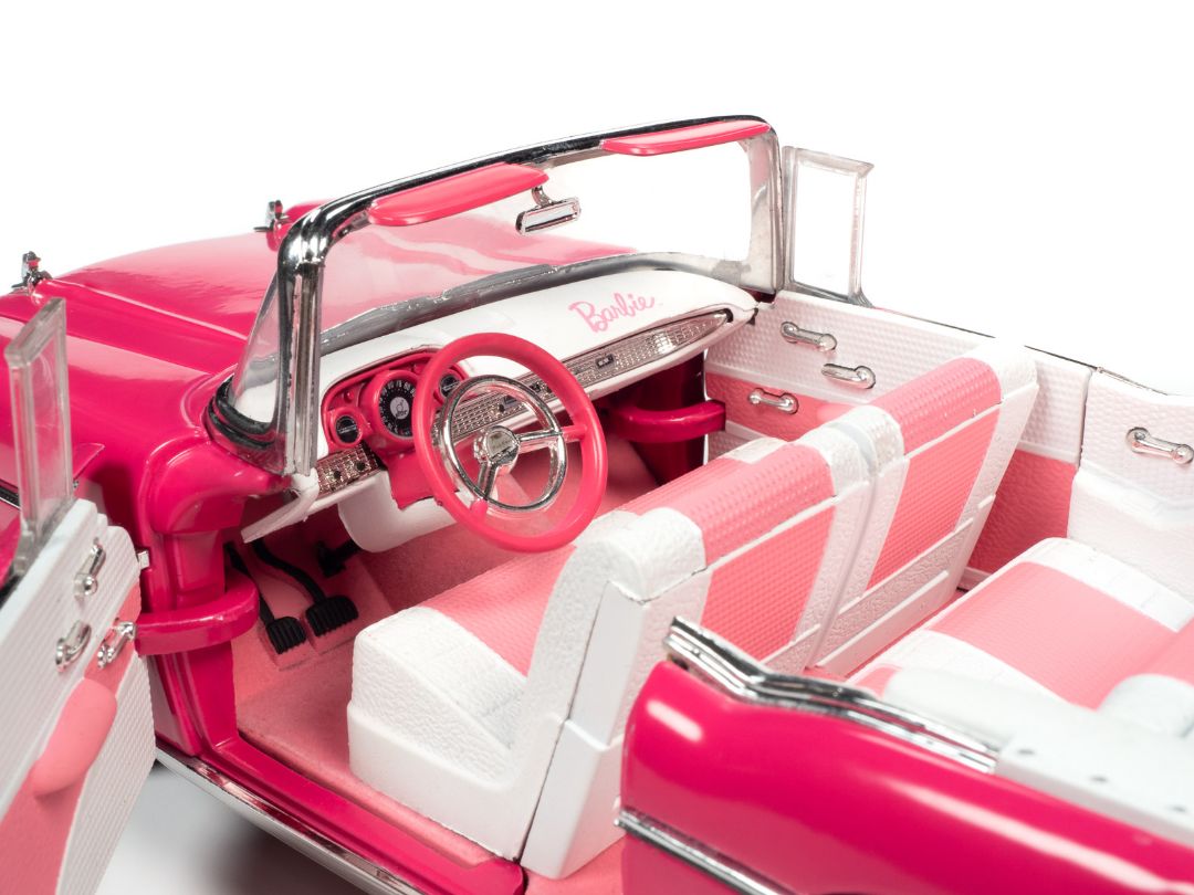 Auto World 1/18 Barbie 1957 Chevy Convertible  - Pink – image 4