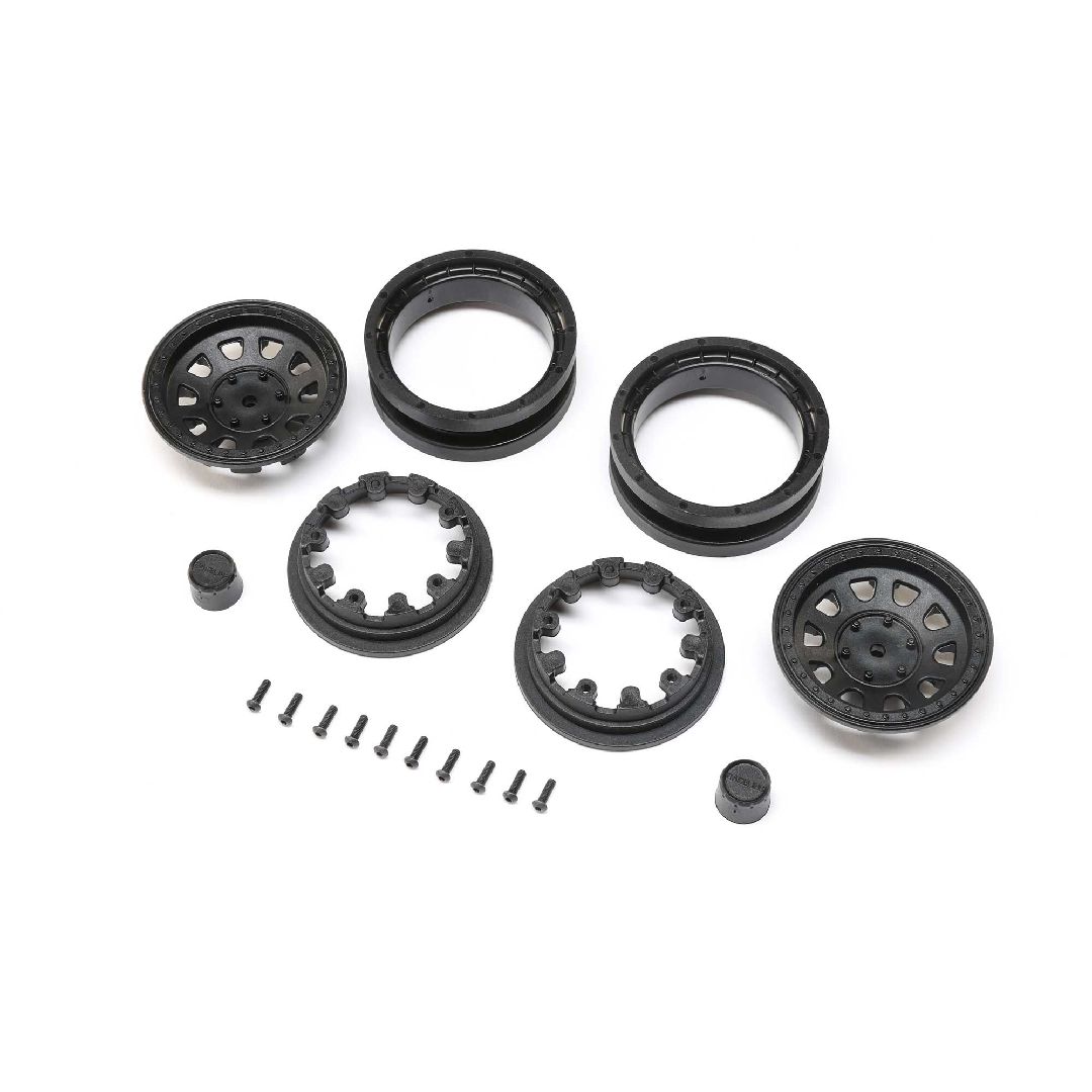 Axial 1.9 Raceline Daytona Beadlock Wheels, Black (2) – image 2