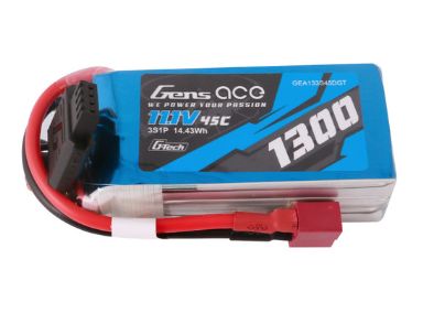 Gens Ace G-Tech 1300mAh 3S 11.1V 45C LiPo Deans Plug thumbnail 2