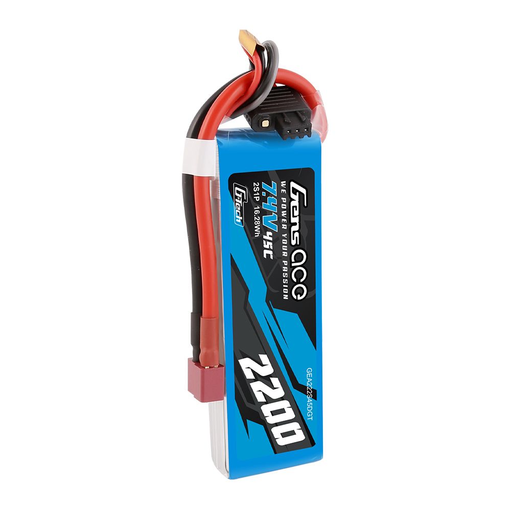 Gens Ace G-Tech 2200mAh 2S1P 7.4V 45C LiPo with Deans Plug – image 2