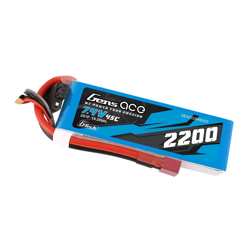 Gens Ace G-Tech 2200mAh 2S1P 7.4V 45C LiPo with Deans Plug – image 3