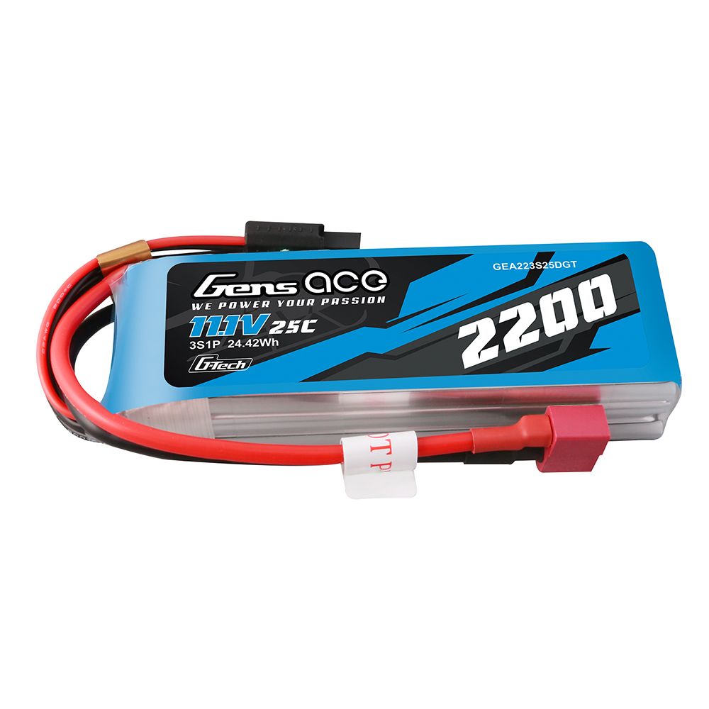 Gens Ace G-Tech 2200mAh 3S 11.1V 25C Lipo With Deans Plug – image 2
