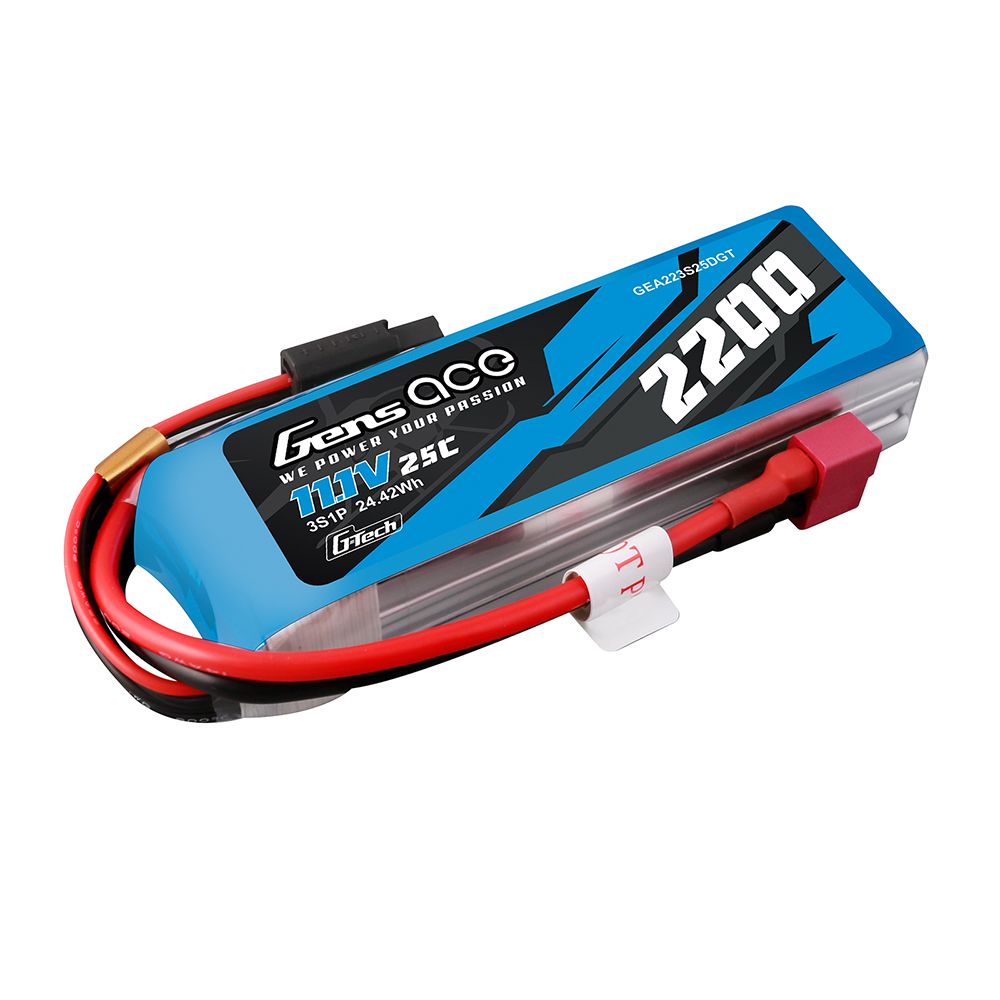 Gens Ace G-Tech 2200mAh 3S 11.1V 25C Lipo With Deans Plug – image 3