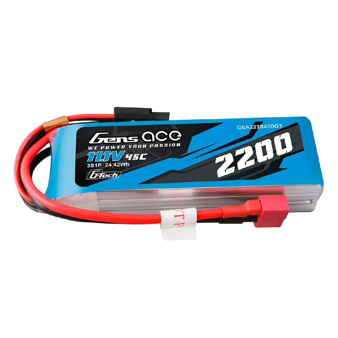 Gens Ace G-Tech 2200mAh 3S1P 11.1V 45C Lipo With Deans Plug thumbnail 3