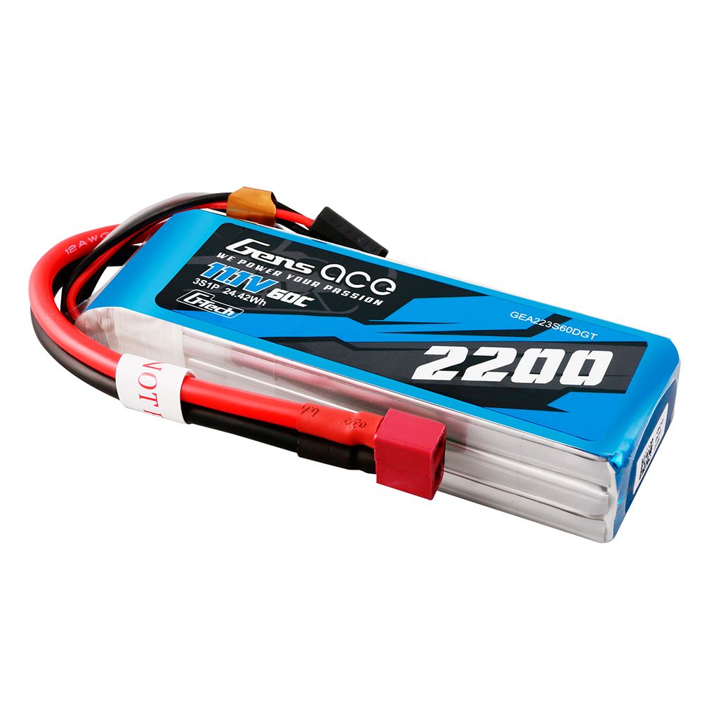 Gens Ace G-Tech 2200mAh 3S1P 11.1V 60C Lipo With Deans Plug – image 3