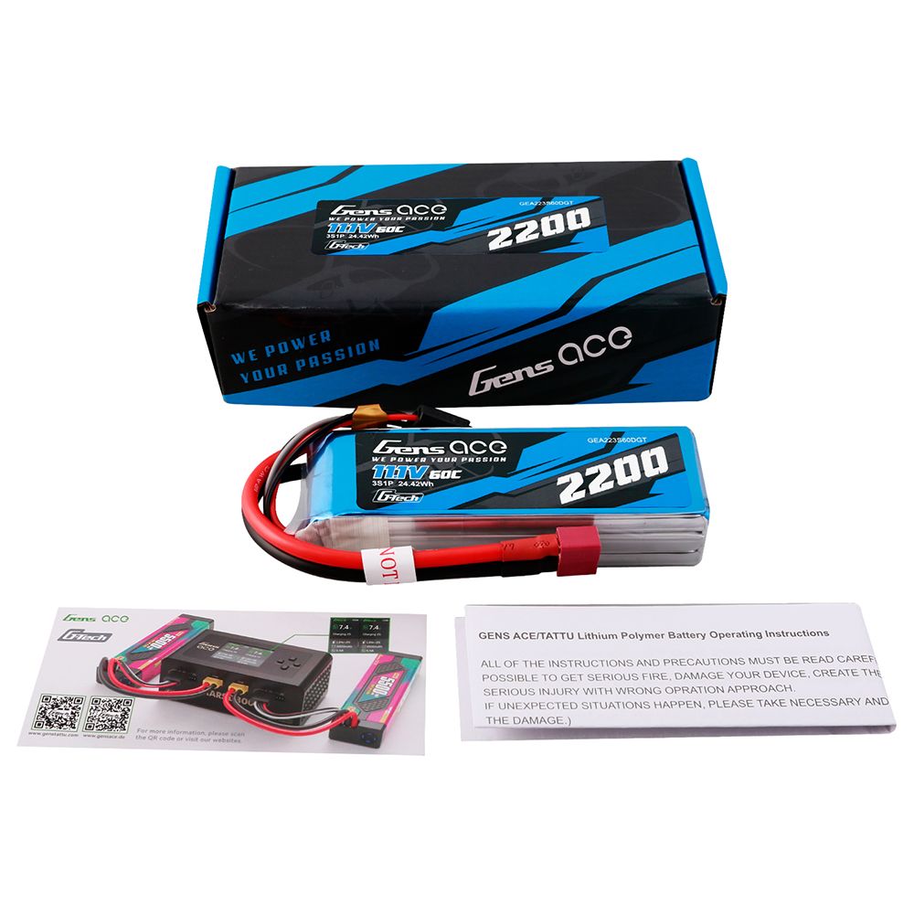 Gens Ace G-Tech 2200mAh 3S1P 11.1V 60C Lipo With Deans Plug – image 5