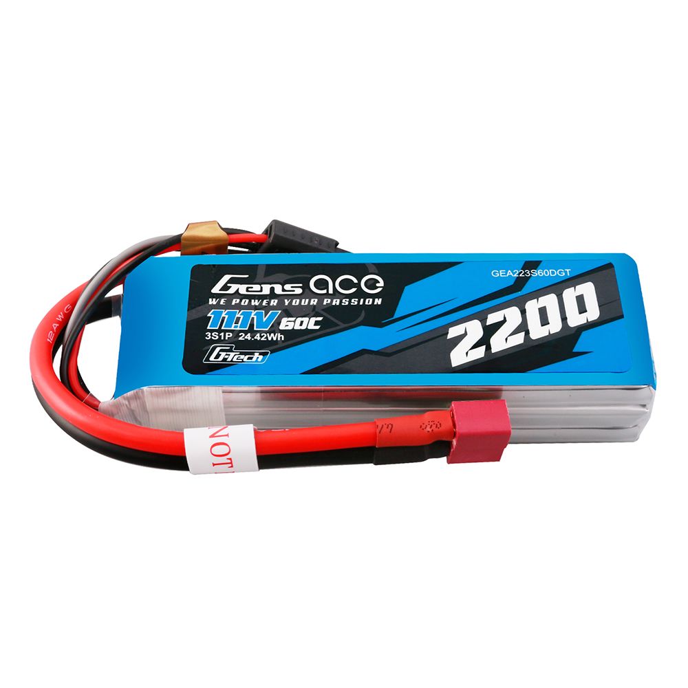 Gens Ace G-Tech 2200mAh 3S1P 11.1V 60C Lipo With Deans Plug – image 2