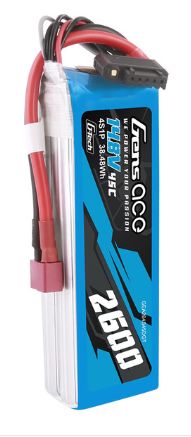 Gens Ace G-Tech 2600mAh 4S 14.8V 45C LiPo Deans Plug – image 2