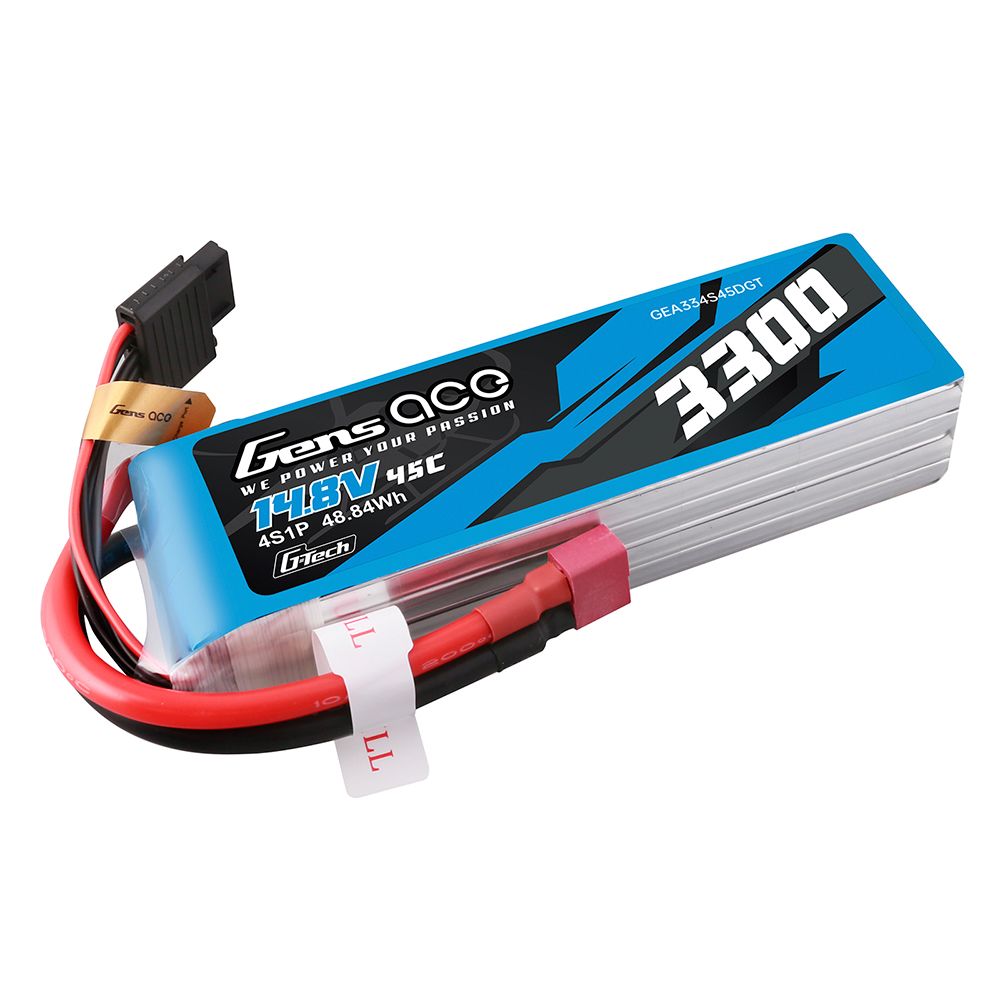 Gens Ace G-Tech 3300mAh 4S1P 14.8V 45C Lipo With Deans Plug – image 2