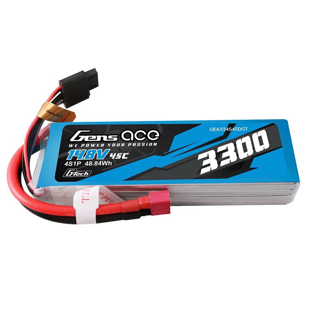 Gens Ace G-Tech 3300mAh 4S1P 14.8V 45C Lipo With Deans Plug – image 3