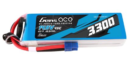 Gens Ace G-Tech 3300mAh 4S 14.8V 45C LiPo EC3 Plug thumbnail 1