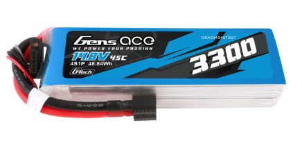Gens Ace G-Tech 3300mAh 4S 14.8V 45C LiPo EC3 & Deans Adapter thumbnail 3