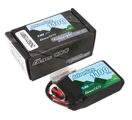 Gens Ace Adventure 1100mAh 7.4V 35C LiPo Battery w/JST-PHR Plug thumbnail 2