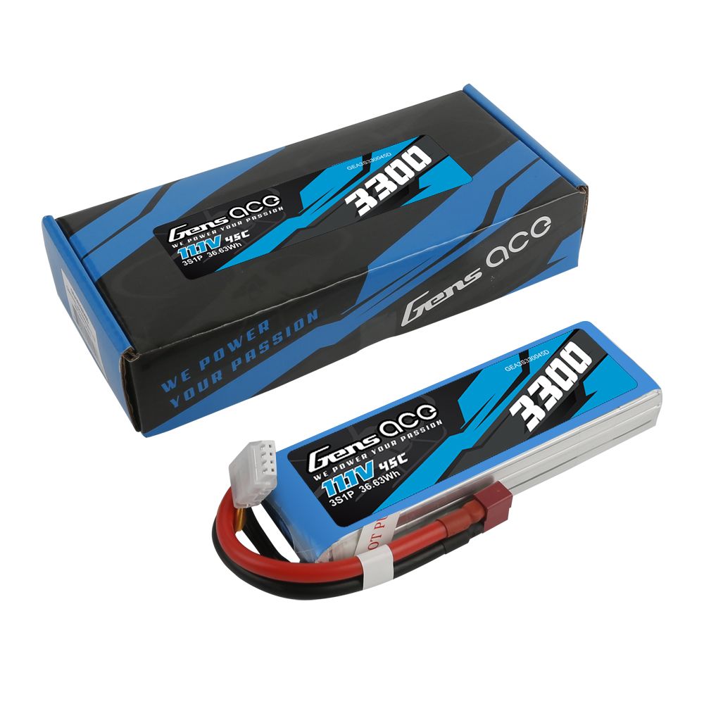 Gens Ace 3S 3300mAh 45C LiPo Battery - Deans Plug – image 5