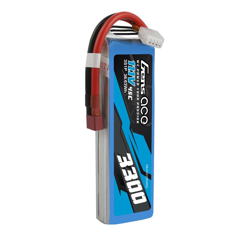 Gens Ace 3S 3300mAh 45C LiPo Battery - Deans Plug – image 2